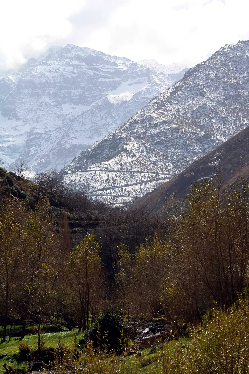 Snow-capped High Atlas mountains