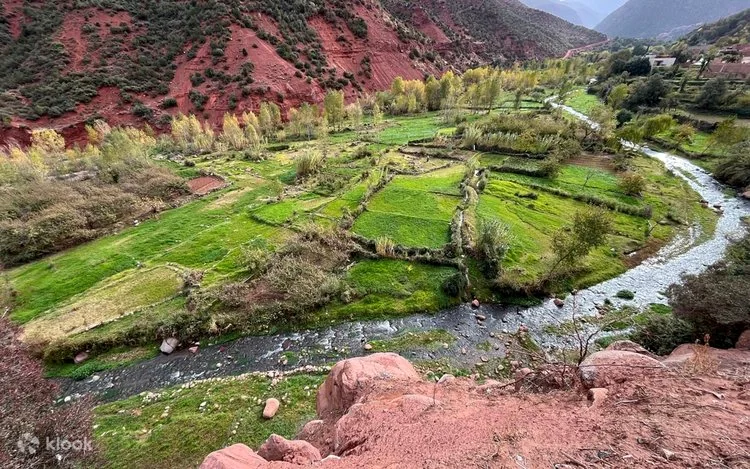 Ourika Valley river and mountain scenery